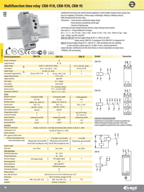 CRM-91H 93H 9S Datasheet PDF | PDF | Relay | Alternating Current