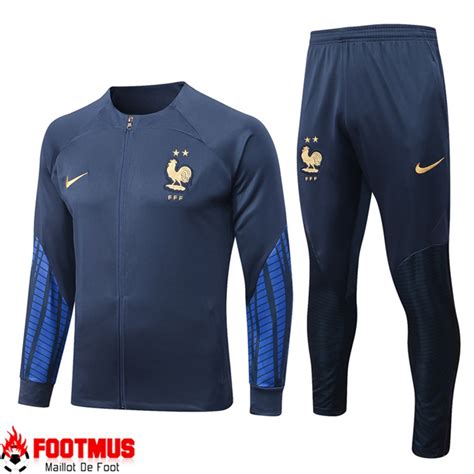 Flocage Ensemble Veste Survetement De Foot France Bleu Marin