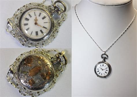 Orologio Taschino Collo In Argento E Applicazioni Oro Art Catawiki