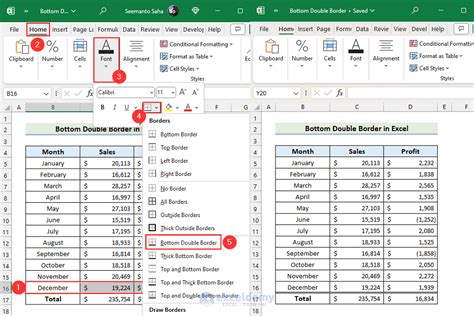 How to Apply Bottom Double Border in Excel (3 Easy Ways) - ExcelDemy