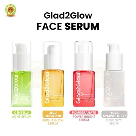 Jual Glad Glow Face Serum Centella Salicylic Acid Acne Pome Bright