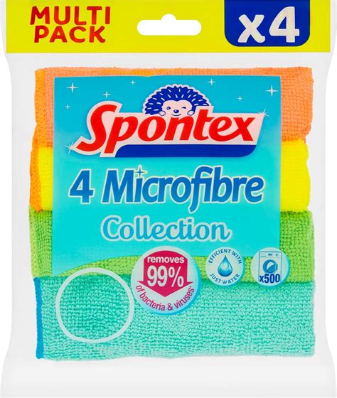 Spontex Microfibre Cloths Pack Of Amazon Co Uk Health Personal Care