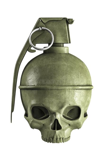 Skull Grenade Vintage Stock Illustration Illustration Of Evil 245262149