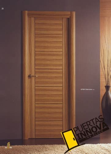 Puerta Interior Moderna Madera 8700 Zebrano Puertas Innova S L U