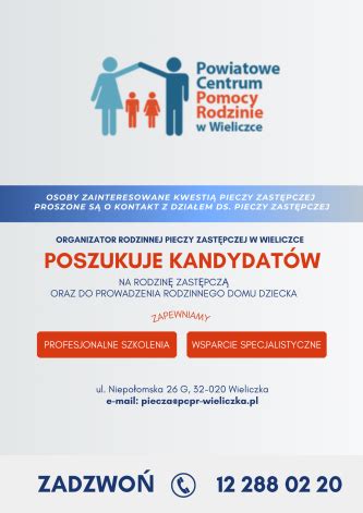 Poszukujemy Kandydatów na Rodzinę Zastępczą PCPR Wieliczka