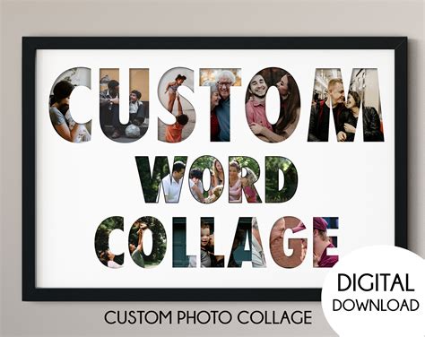 Custom Word Collage Text Collage Custom Picture Collage - Etsy