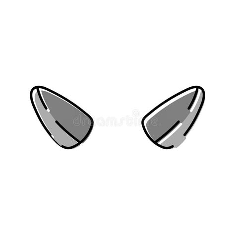 Cow Horn Animal Color Icon Vector Illustration Stock Vector