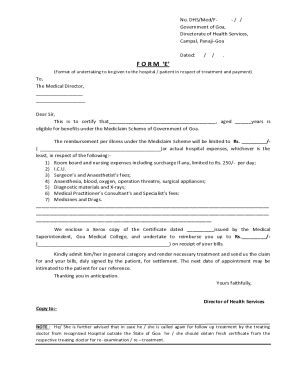 Fillable Online Form E Format Of Undertaking To Be Given To The