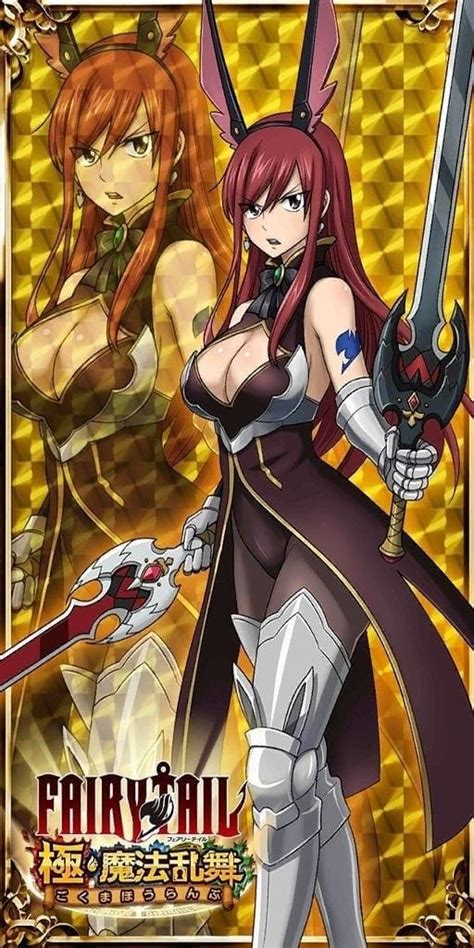 An Anime Poster With Two Women Dressed In Costumes And Holding Swords