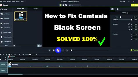 Fix Black Screen Problem No Video Show Camtasia Youtube