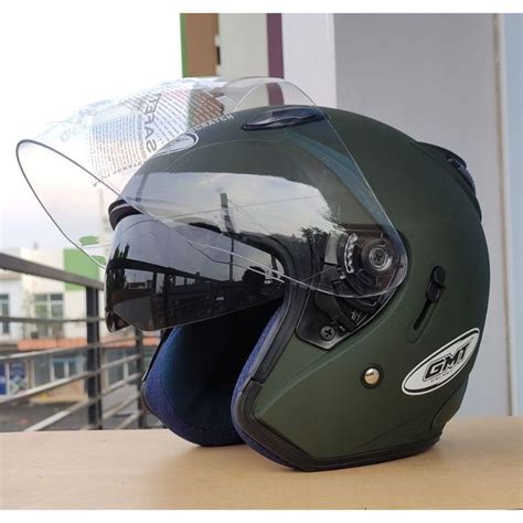 Jual Helm Gmt Helm Sepeda Motor Half Face Double Visor Gmt Original Sni