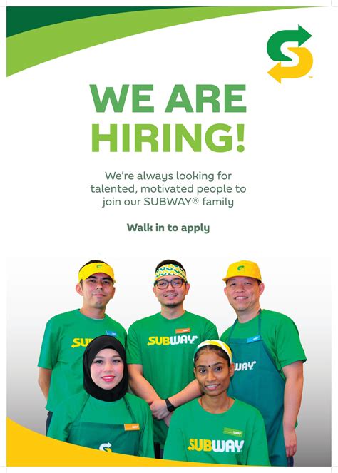 Benefits and perks available when subway is hiring 37