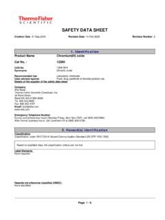 Safety Data Sheet Acc To OSHA HCS Alfa Aesar Safety Data Sheet Acc