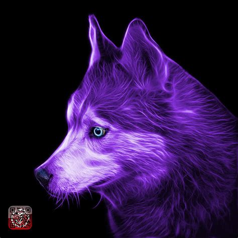 Purple Siberian Husky Art 6048 Bb Painting By James Ahn Pixels