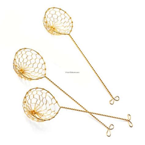 Pcs Inch Copper Wire Skimmer Strainer Traditional Steamboat Hot Pot Twisted Handle Gold