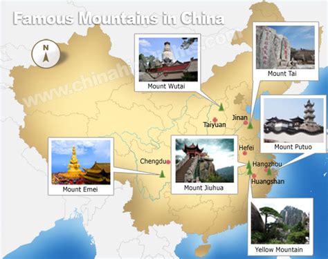 Map Of China With Mountains - Map