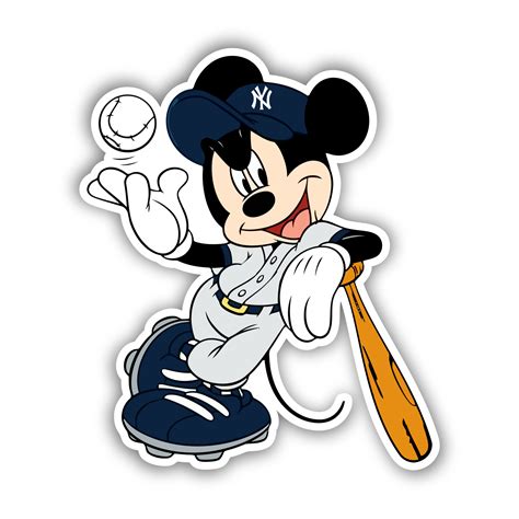 New York Yankees Mickey Mouse Temporary Tattoo Biggest Decal Shop