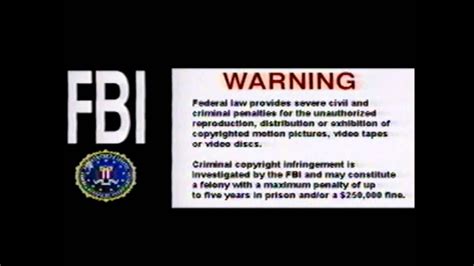 All Rights Reserved FBI Warning Screen Logo