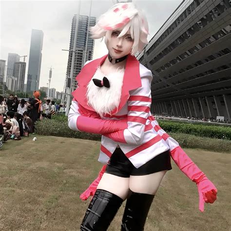 Adult Angel Dust Costume Hazbin Four Arms Hotel Cosplay Outfits Party ...