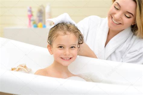 Daughter Getting A Bath