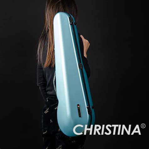 Christina Carbon Fiber Violin Case New Triangle Ice Blue Waterproof