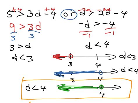 Solving Compound Inequalities Math Algebra Inequalities Showme