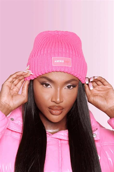 Bubble Gum Pink Knit Hat Pink Winter Hat For Warmth Aspire Pink