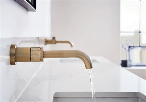 Litze 1 Hole Wall Mount Bathroom Faucet Trim Luxe Gold T65735lf Gl B Plumbing Online Canada