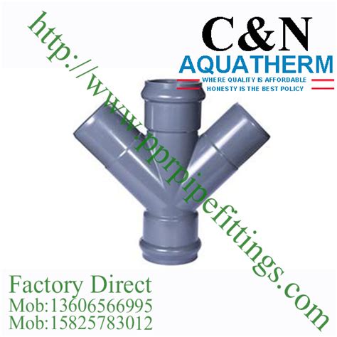 Bs En 1452 Pvc U Lateral Cross Double Socket Double Spigot Rubber Ring