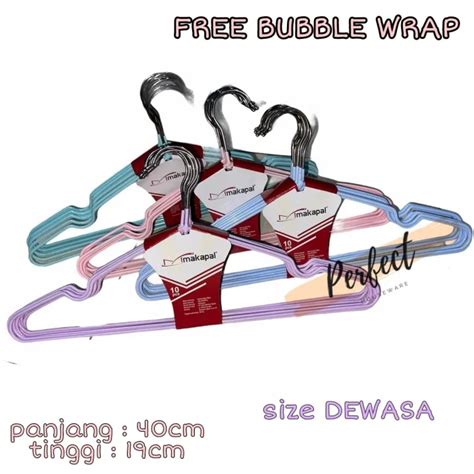 Hanger Gantungan Baju Makapal Size Dewasa Stainless Anti Slip Pcs