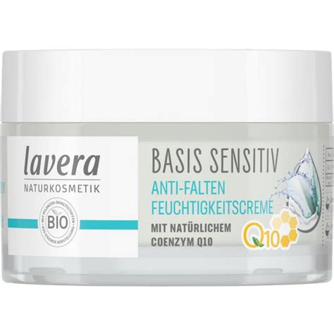 Lavera Basis Sensitiv Anti Falten Feuchtigkeitscreme Q10 50 Ml Ecco