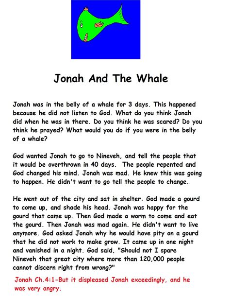 Susanne Larsen: Jonah And The Whale Activity For Preschoolers For Great Sex