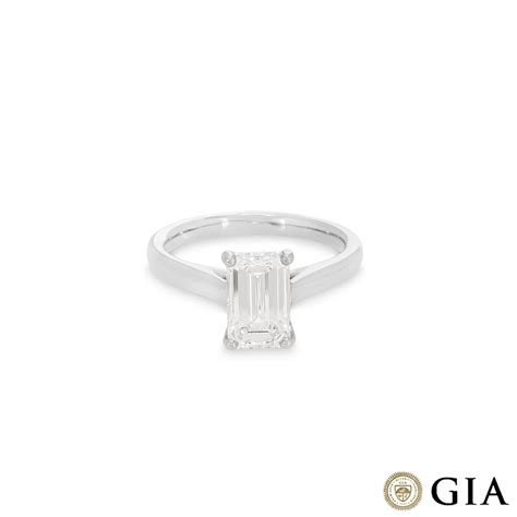 Platinum Emerald Cut Diamond Ring 201ct Fvs1 Rich Diamonds