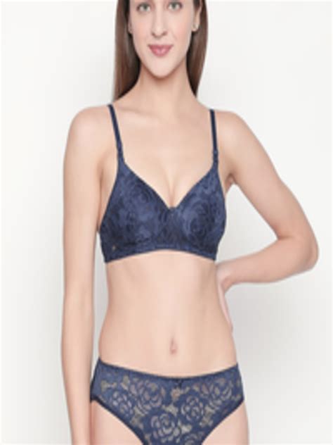 Buy Lady Love Woman Navy Blue Lace Lingerie Set Llset Navy B