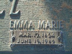 Emma Marie Gloyna Schulz 1894 1989 Mémorial Find a Grave