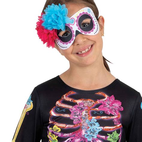 Neon Skeleton Girl Costume - Child