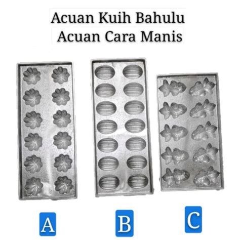 Tktt Aluminium Bahulu Mould Moulding Acuan Kuih Bahulu Acuan Cara Manis