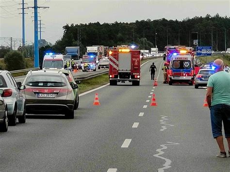 Powa Ny Wypadek Na A Autostrada Ca Kowicie Zablokowana L Dowa