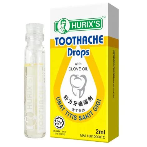 HURIX S TOOTHACHE DROPS 2ML Traditionally Used For Relief Of Toothache