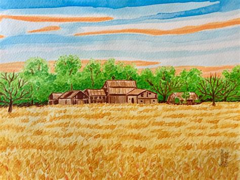 Farmland Painting at PaintingValley.com | Explore collection of Farmland Painting