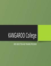 Ppt Kangaroo College Leonardo Pptx Kangaroo College Whs Induction And