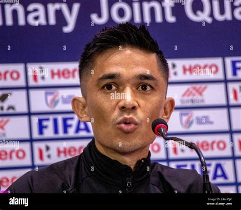 Kolkata India Th Oct Sunil Chhetri Captain Indian National