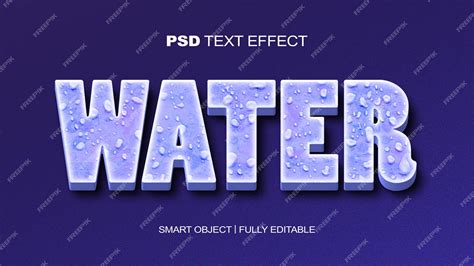 Premium Psd Water Text Effect