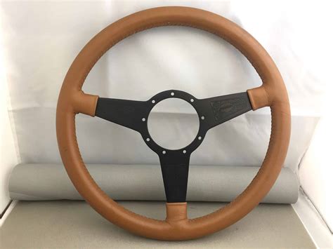 Rare Moto Lita Tan Leather Wrapped Steering Wheel Sports Classics