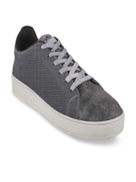 Buy Metro Men Grey Woven Design Sneakers Casual Shoes For Men 15519742 Myntra