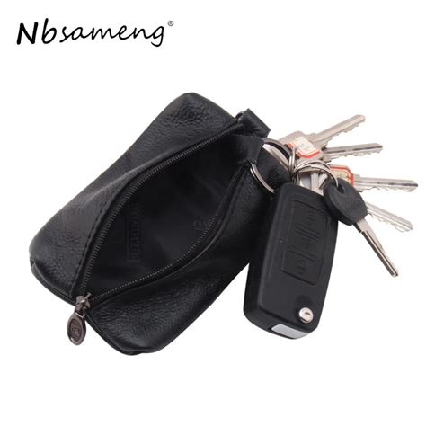 Cow Genuine Leather Car Key Holder Wallet Men Keys Organizer