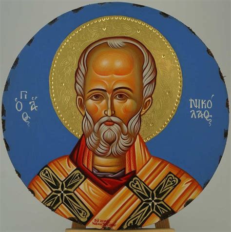 St Nicholas Of Myra Round Icon Orthodox Icons Blessedmart Saint