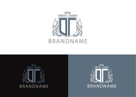 Mod Le De Conception De Logo Lettre Initiale Dt Monogramme Moderne