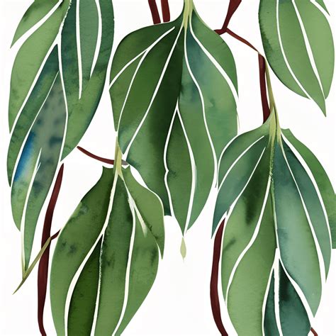 Watercolor Eucalyptus Leaves · Creative Fabrica