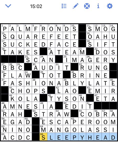 The New York Times Crossword Puzzle Solved Fridays New York Times